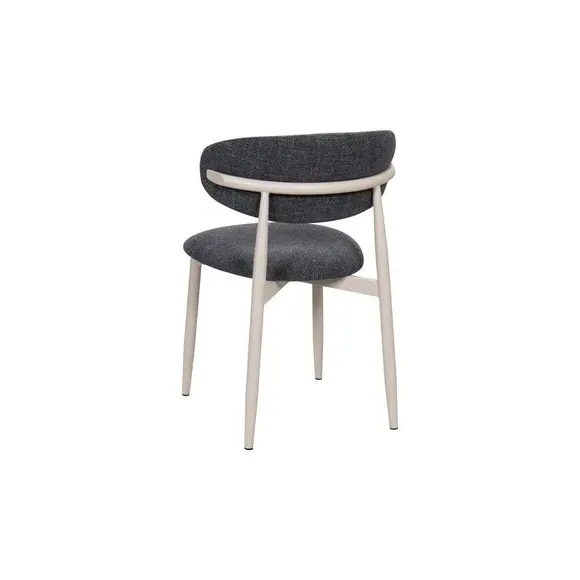 Set of 2 Dining Chairs with Curved Back - Charcoal