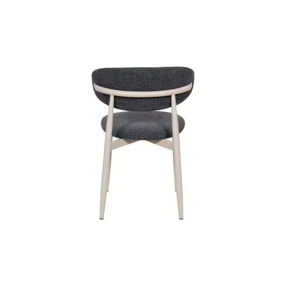 Set of 2 Dining Chairs with Curved Back - Charcoal