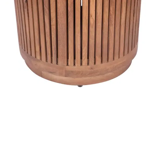 Side Table with Storage - Light Wood, Mango