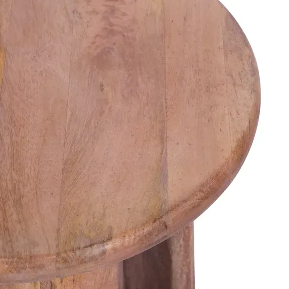 Side Table with Unique Legs - Light Wood, Mango