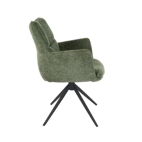 Swivel Dining Chair with Arms - Green, Chenille