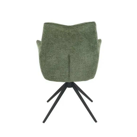 Swivel Dining Chair with Arms - Green, Chenille