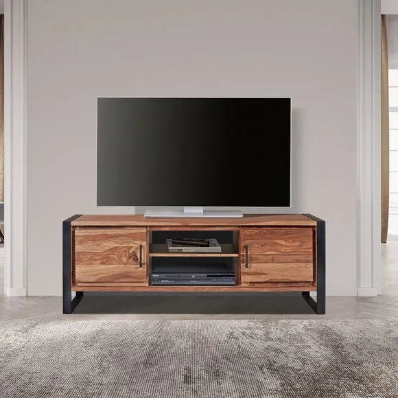 TV Unit for 55" TVs - Dark Wood, Solid Wood image