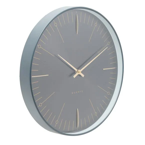 Round Wall Clock - Black, Metallic