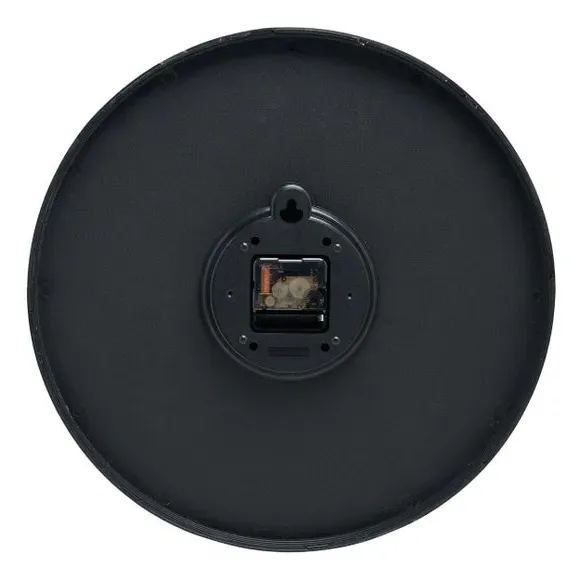 Round Wall Clock - Black, Metallic