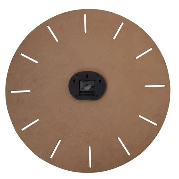 Round Wall Clock - Brown, Wood