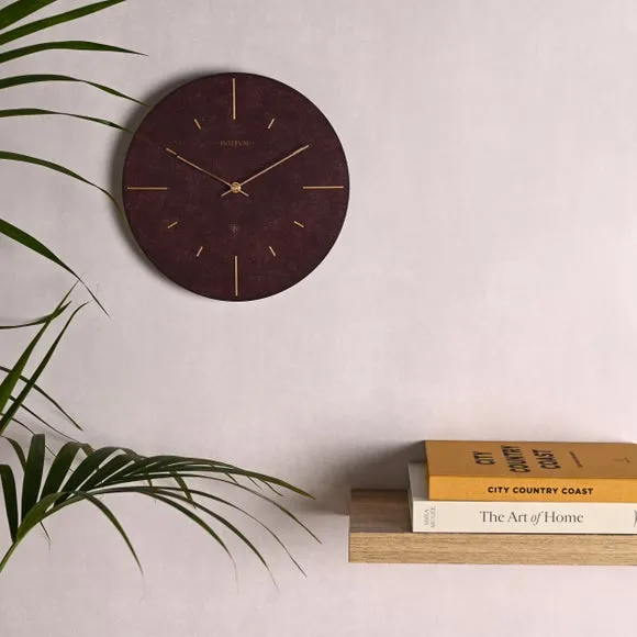 Round Wall Clock with Baton Markings - Amethyst, Resin image