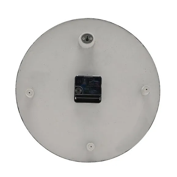 Round Wall Clock with Baton Markings - Black, Resin