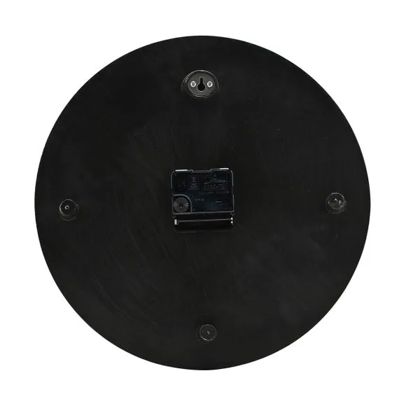 Round Wall Clock with Baton Markings - Emerald, Resin