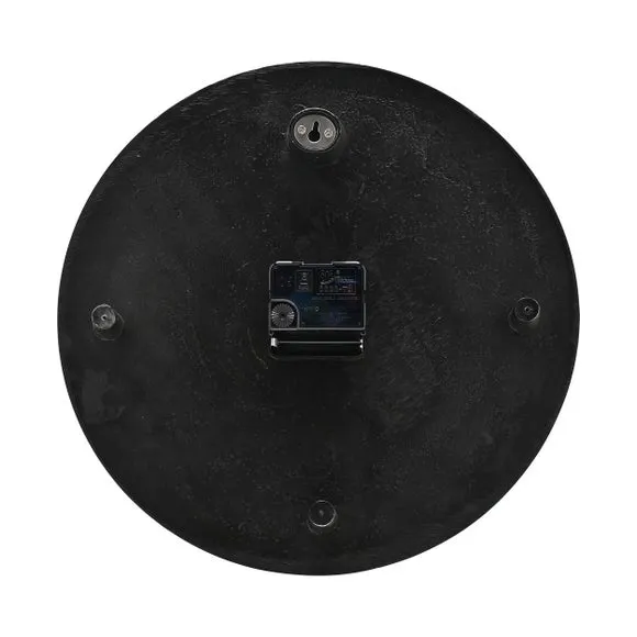 Round Wall Clock with Baton Markings - Navy, Resin