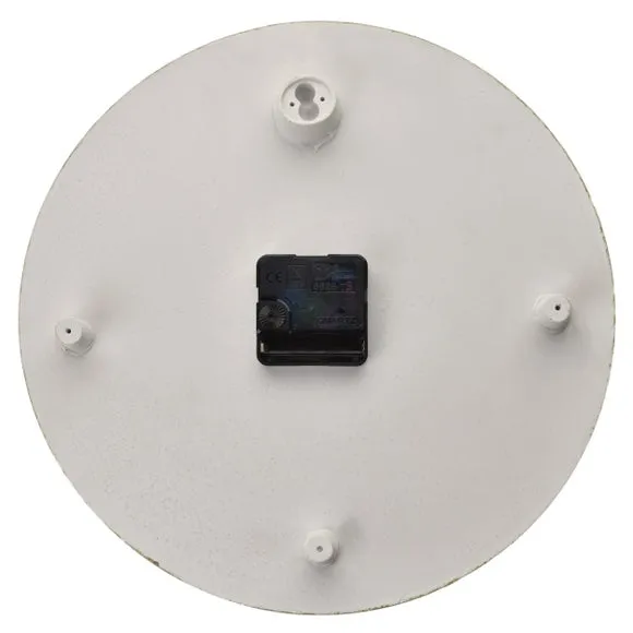 Round Wall Clock with Baton Markings - Olive, Resin