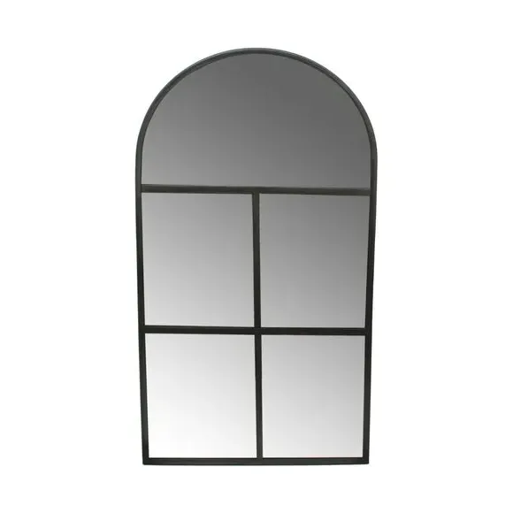 Arched Wall Mirror Outdoor - Black, Steel