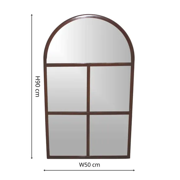 Arched Wall Mirror Outdoor - Rust, Steel