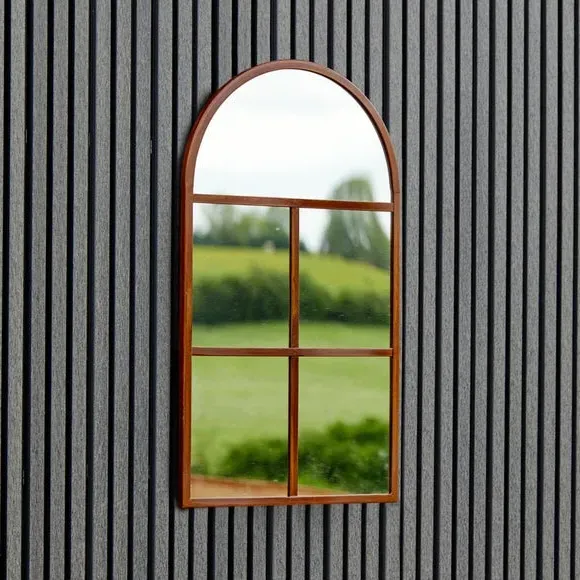Arched Wall Mirror Outdoor - Rust, Steel