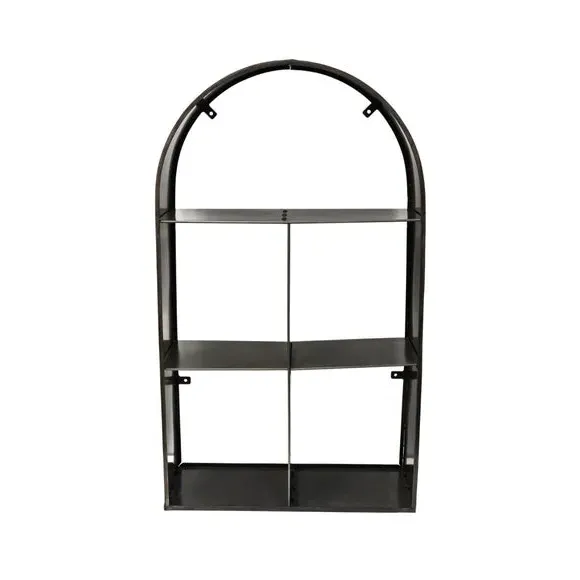 Archway Log Storage Rack - Black, Metal