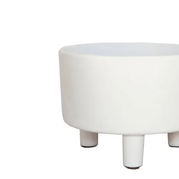 Bowl Plant Pot with Premium Glaze - White