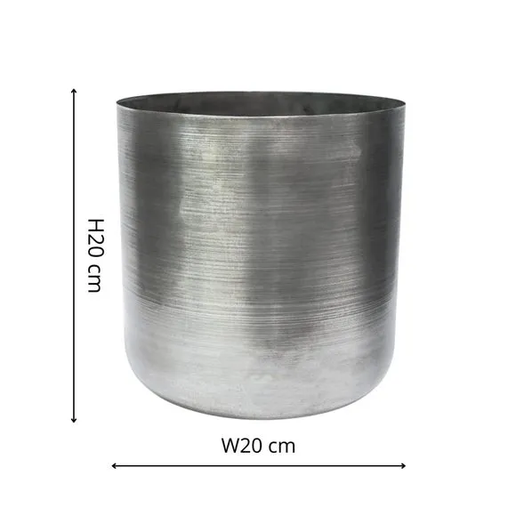 Chelsea Plant Pot - Pewter, Metal