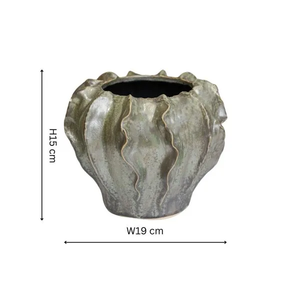 Coral Reef Ceramic Vase - Green, Ceramic