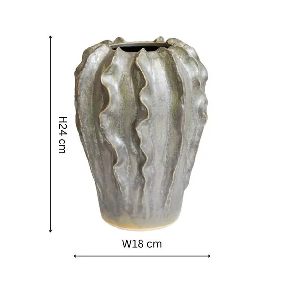 Coral Reef Ceramic Vase - Green, Ceramic