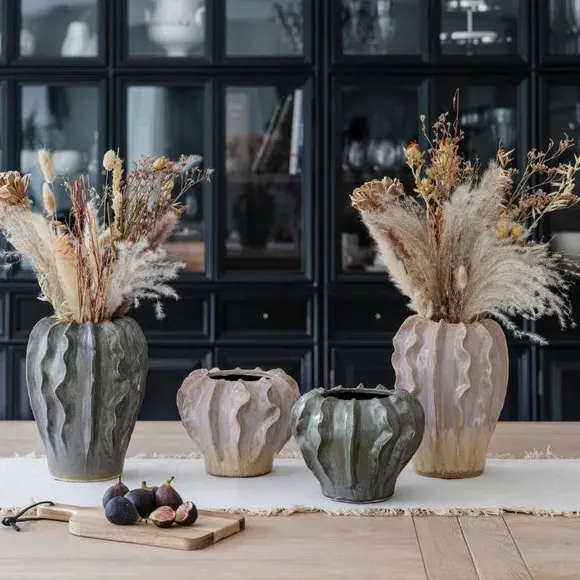 Coral Reef Ceramic Vase - Green, Ceramic