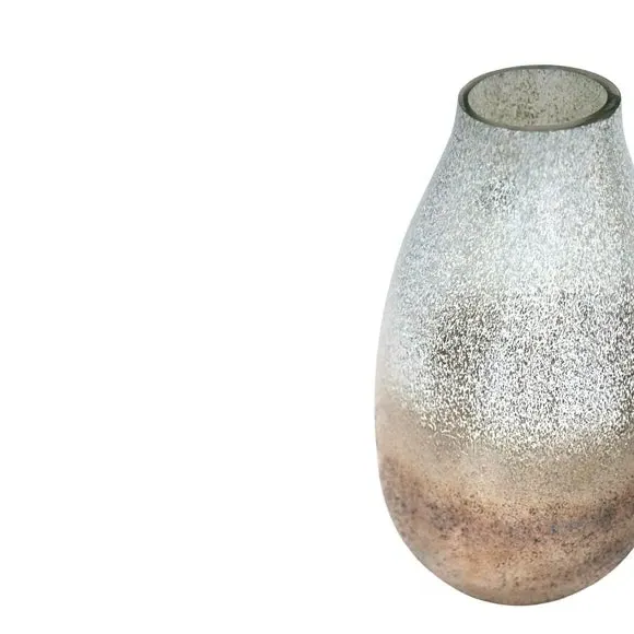 Frosted Glass Vase - Gold