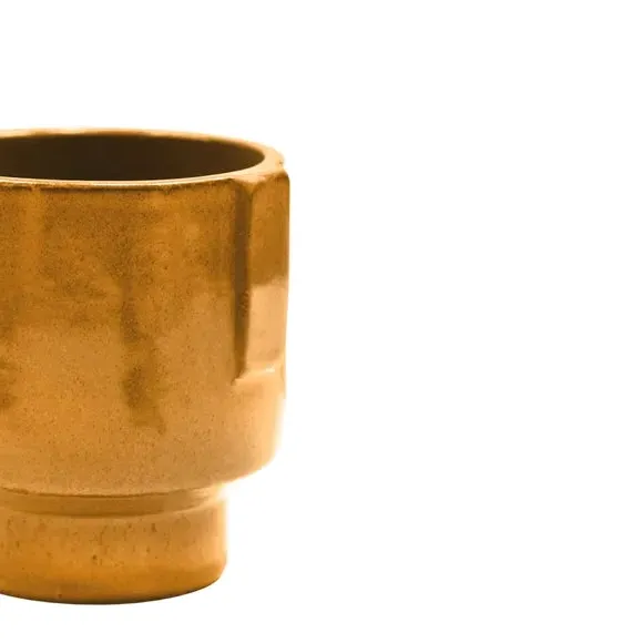 Glazed Plant Pot with Handles - Rust, Ceramic