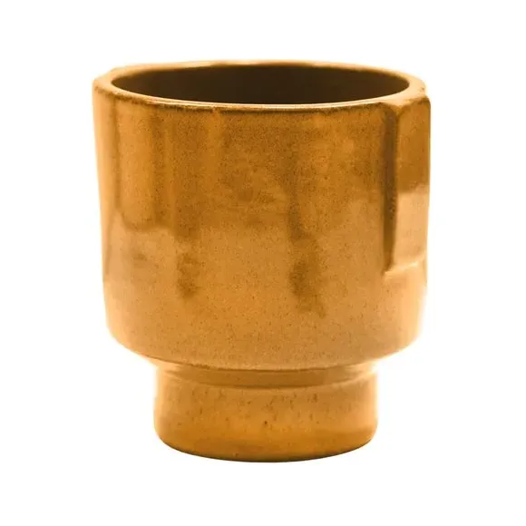 Glazed Plant Pot with Handles - Rust, Ceramic