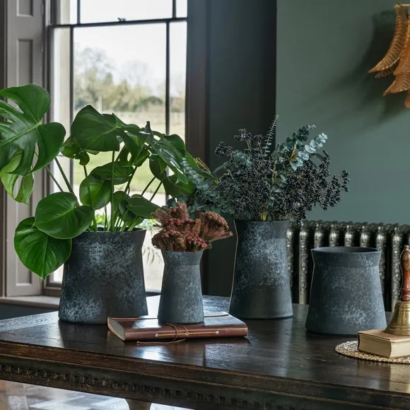 Hand-Thrown Plant Pot - Grey, Ceramic image