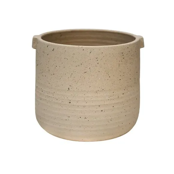 Handled Plant Pot - Oatmeal, Terrazzo image