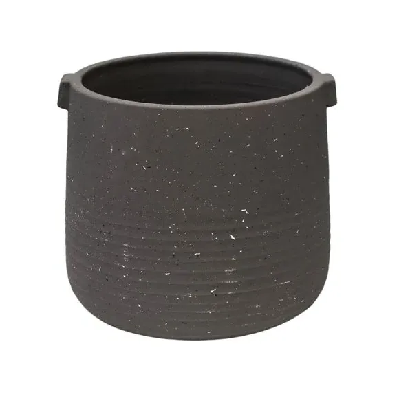 Handled Plant Pot - Slate, Terrazzo