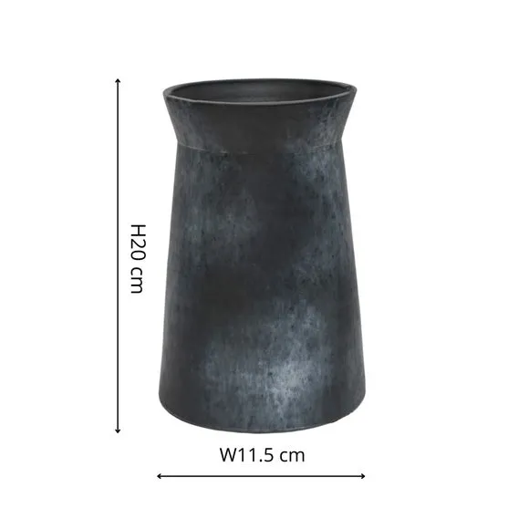 Handthrown Vase with Marbled Design - Grey