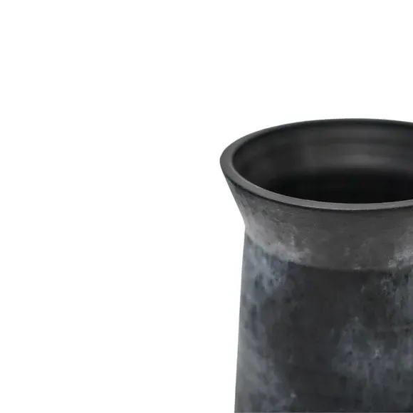 Handthrown Vase with Marbled Design - Grey