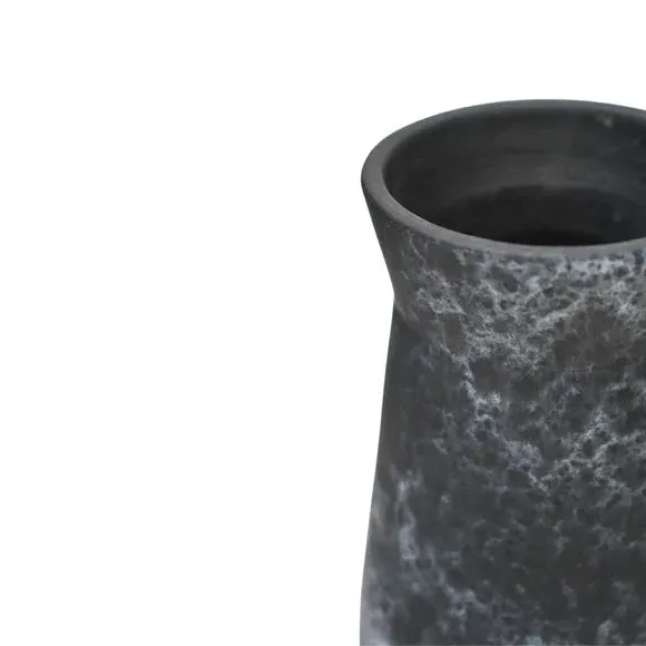 Handthrown Vase with Marbled Design - Grey