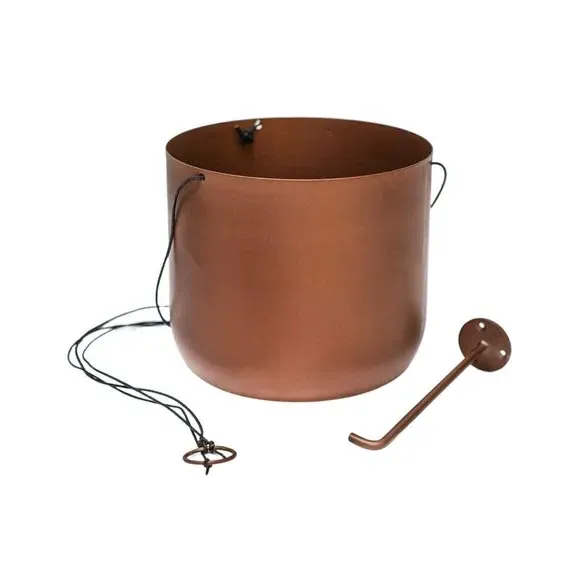 Hanging Plant Pot with Hook - Copper, Metal