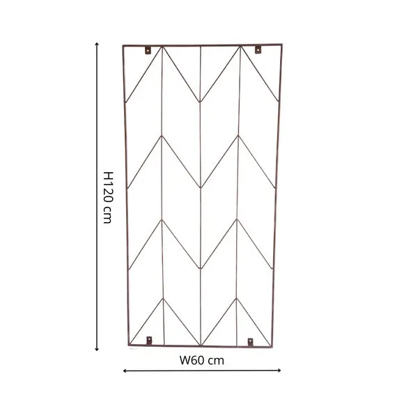 Herringbone Garden Trellis - Bronze, Metal