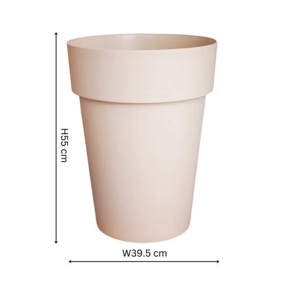 High Planter with Drainage - Natural, Plastic