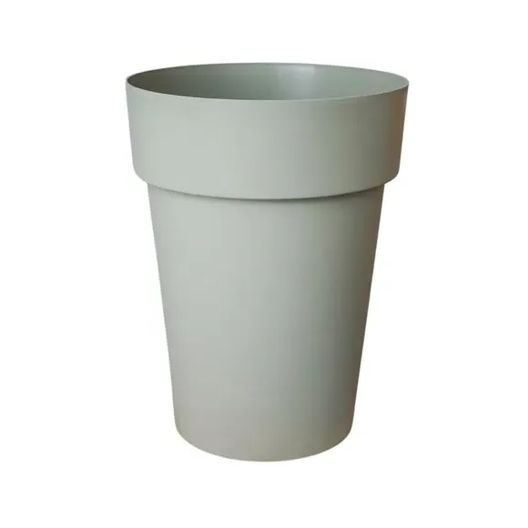 High Planter with Drainage - Sage, Plastic