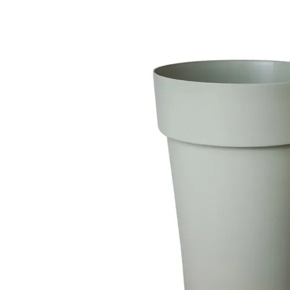 High Planter with Drainage - Sage, Plastic