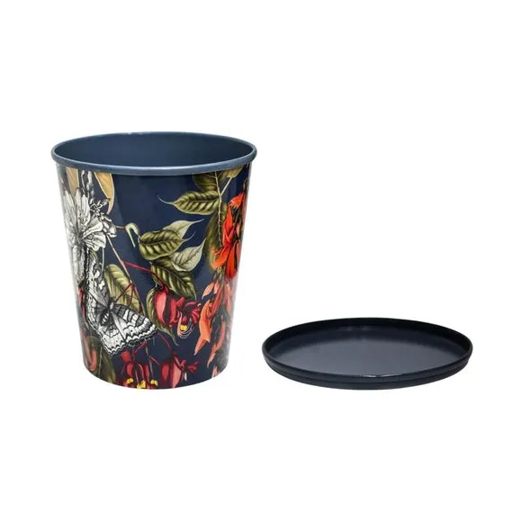 Indoor Planter with Saucer - Navy, Metal