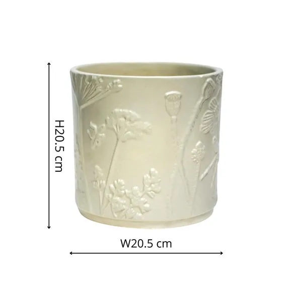 Meadow Plant Pot - Ivory, Stoneware