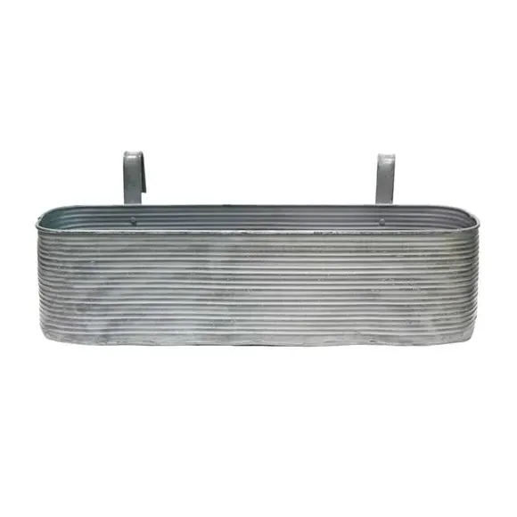 Metal Window Box with Hook - Grey, Iron