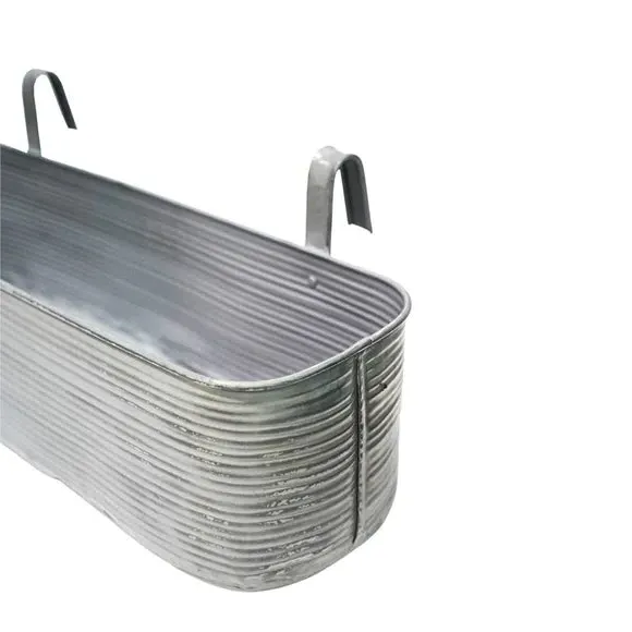 Metal Window Box with Hook - Grey, Iron