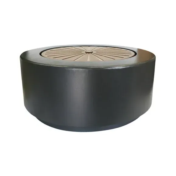 Outdoor Water Feature with LED Lights - Charcoal