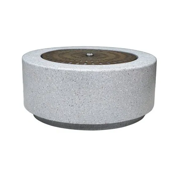 Outdoor Water Feature with LED Lights - Light Grey