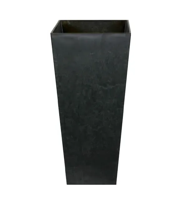 Plant Pot with Drainage - Black, Artstone