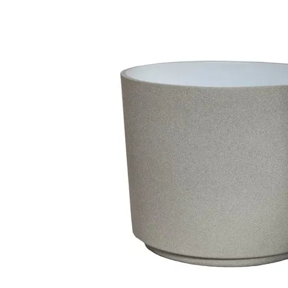 Plant Pot with Textured Finish - Blue Grey
