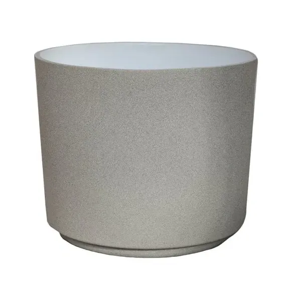 Plant Pot with Textured Finish - Blue Grey