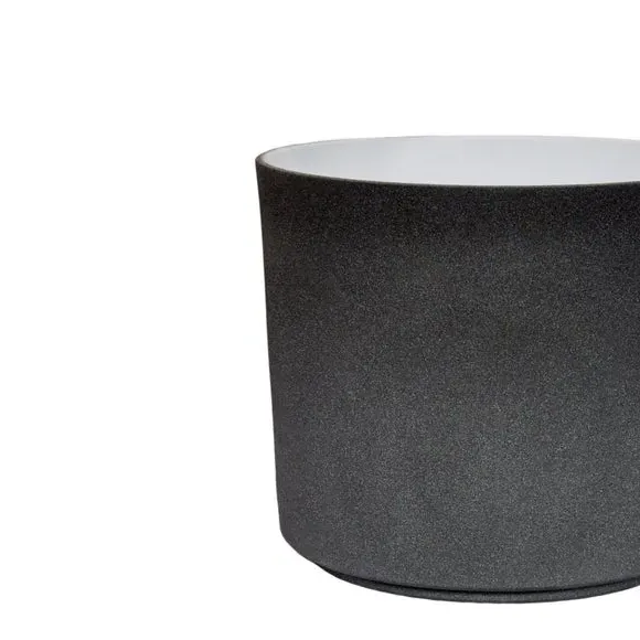 Plant Pot with Textured Finish - Dark Grey