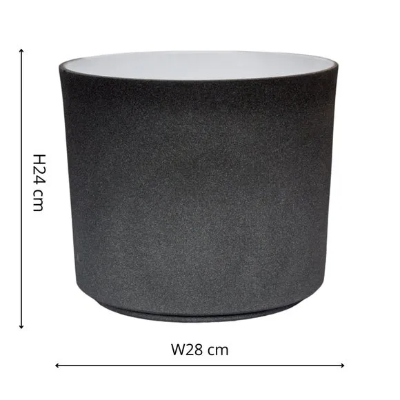 Plant Pot with Textured Finish - Granite