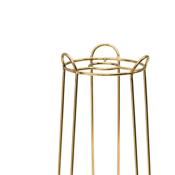Plant Stand Contemporary Design - Gold, Iron